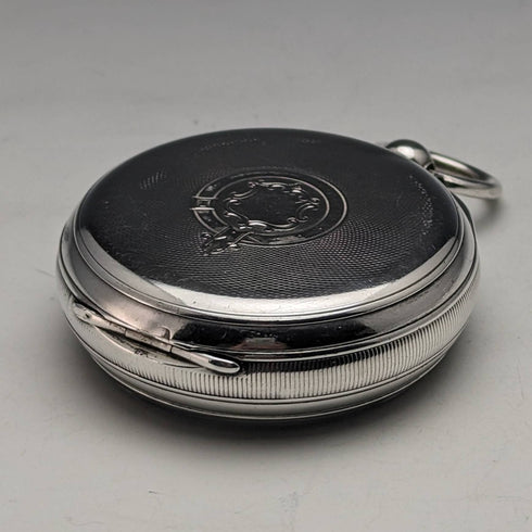 1898 British antique Benson LUDGATE silver side key winding pocket watch works well